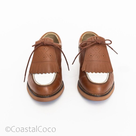 Polo Golf Ralph Lauren Women's Shoes 6 Saddle Kiltie Oxford Ivy Preppy Vintage 2 - Picture 2 of 11